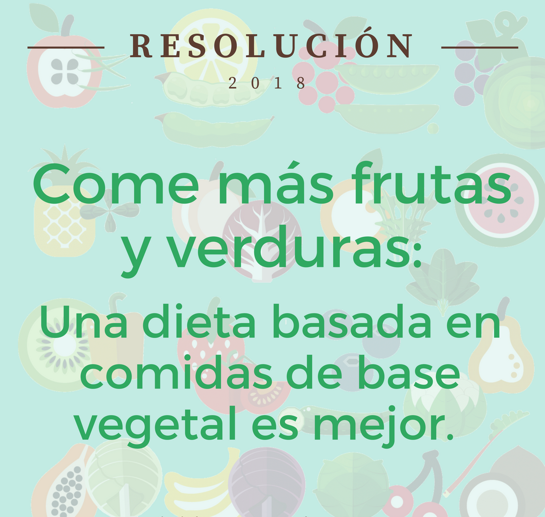 Resolución 2018: Comer más Frutas y Verduras