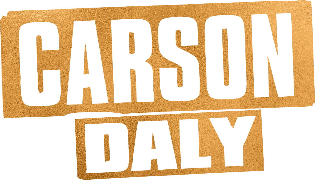 logotipo de carson daly - dorado carson daly logo- gold